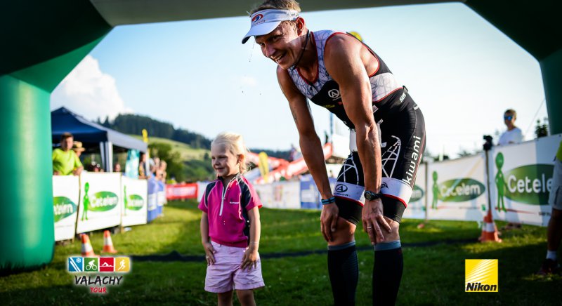 Petr s dcerou Věrkou na jejím prvním závodu VM 2015